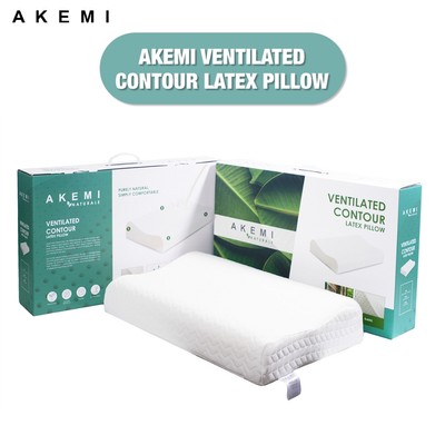 Gối Cao Su Thiên Nhiên AKEMI Naturale Ventilated Contour Latex Soft 60x40cm - Êm Mềm Như Mây, Thoáng Mát Tối Ưu!