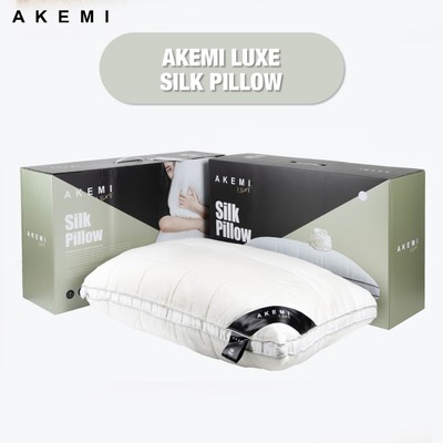 Gối Ngủ Cao Cấp Akemi Luxe Silk Lõi Memory Fibre Hồi Phục Vỏ Lụa TENCEL™® Lyocell Mềm Mại Thoáng Khí Hỗ Trợ Cổ Ngủ ngon