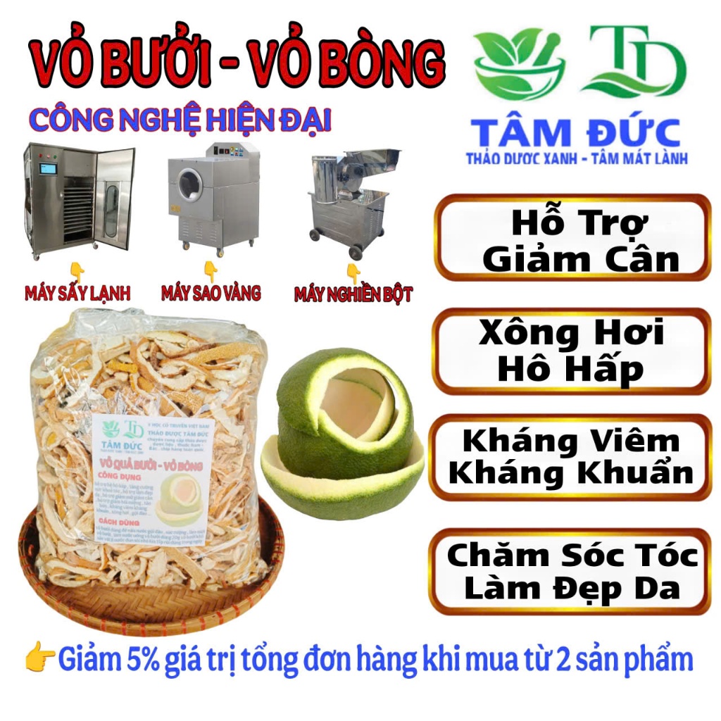 1kg vỏ quả bưởi sấy khô
