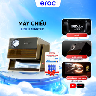 Máy chiếu Eroc Master Full HD Độ sáng 1500 ANSI 40000 Lumens Tương thích Netflix, Tự Động Lấy Nét - 1 Đổi 1 trong 1 năm