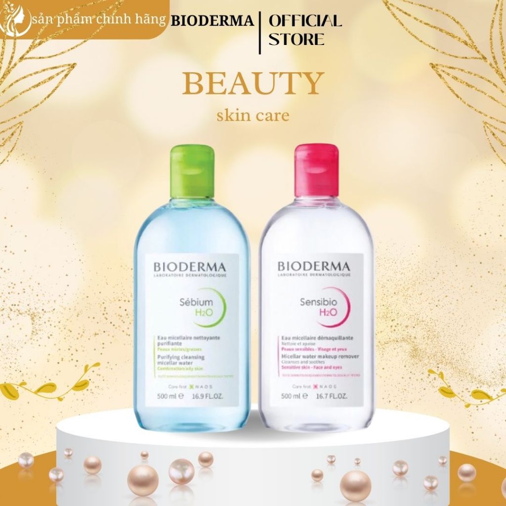 Nước Tẩy Trang Bioderma Sensibio H2O Dành Cho Da Dầu Mụn Và Da Nhạy Cảm +++500ml-chou..beauty