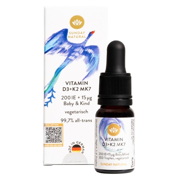 Vitamin D3 K2 MK7 Sunday Natural Đức 10ml khosibim