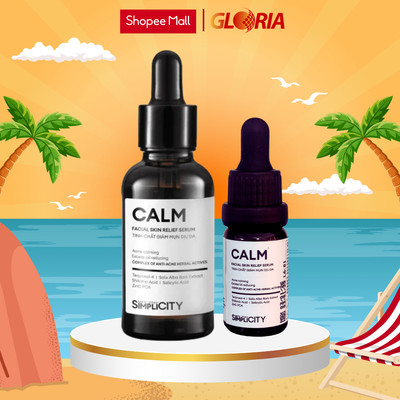 Serum Giảm Mụn Làm Dịu Da Cho Nam Men Stay Simplicity Calm Skin Relief Facial Serum 10ml/30ml