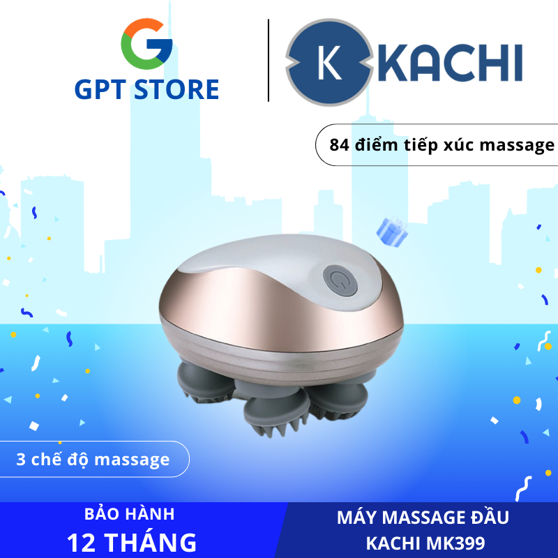 Máy Massage Đầu Không Dây Kachi MK399 - 96 Điểm Chạm Massage - Chất Liệu Silicon - Bảo Hành 1 Năm