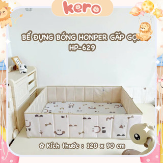 Bể đựng bóng Honper, quây bóng hình vuông có thể gấp gọn có kích thước lớn cho bé vui chơi[Keroshop]