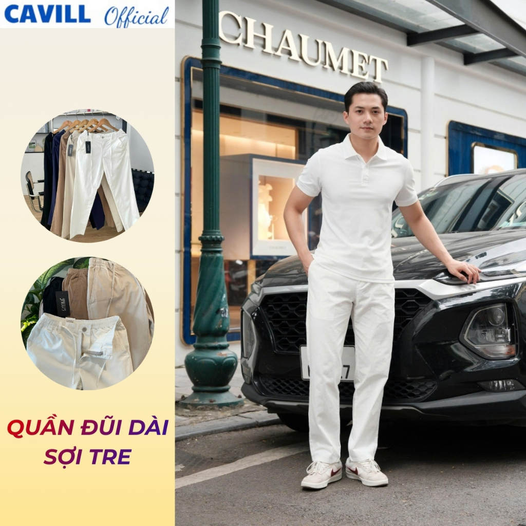 Combo 2 Quần Dài Nam Đũi Xước Cao Cấp CAVILL, Mềm Mịn, Nhẹ Mát, Chống Co, Giữ Form Tốt