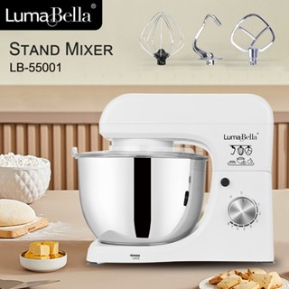 Máy đánh trứng trộn bột để bàn LUMABELLA, công suất lớn 1000W,  cối inox 5L trộn bột, nhào bột tự động - LB-55001
