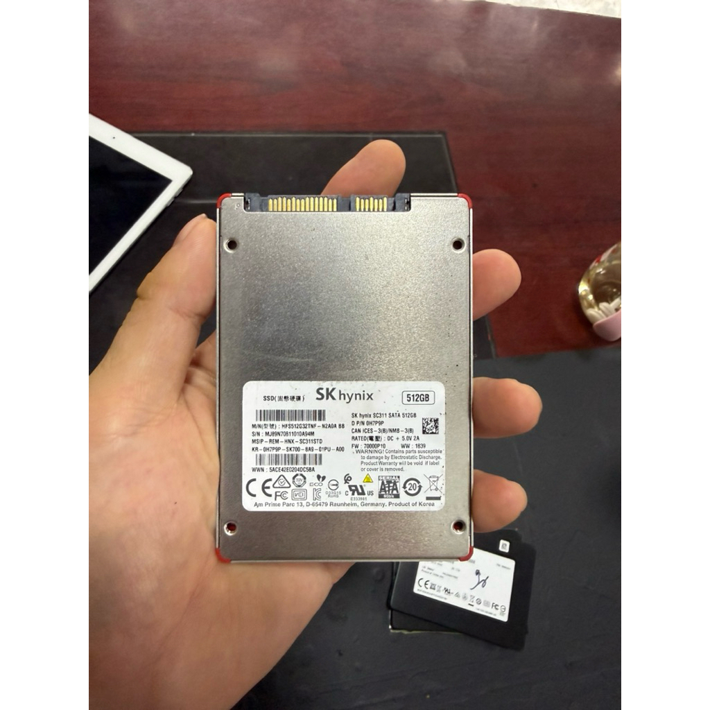 Ổ cứng 2.5 ssd 512gb cũ  sk hynix bóc máy cho laptop, máy tính cây, ổ lưu ngoài