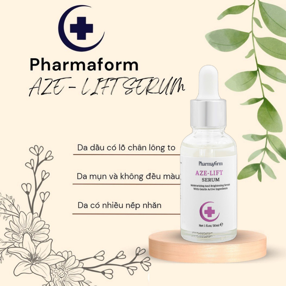 Ảnh 4 của Serum Pharmaform Aze-Lift  giúp kiểm soát dầu, thu nhỏ lỗ chân lông, giảm mụn, thâm 30ml