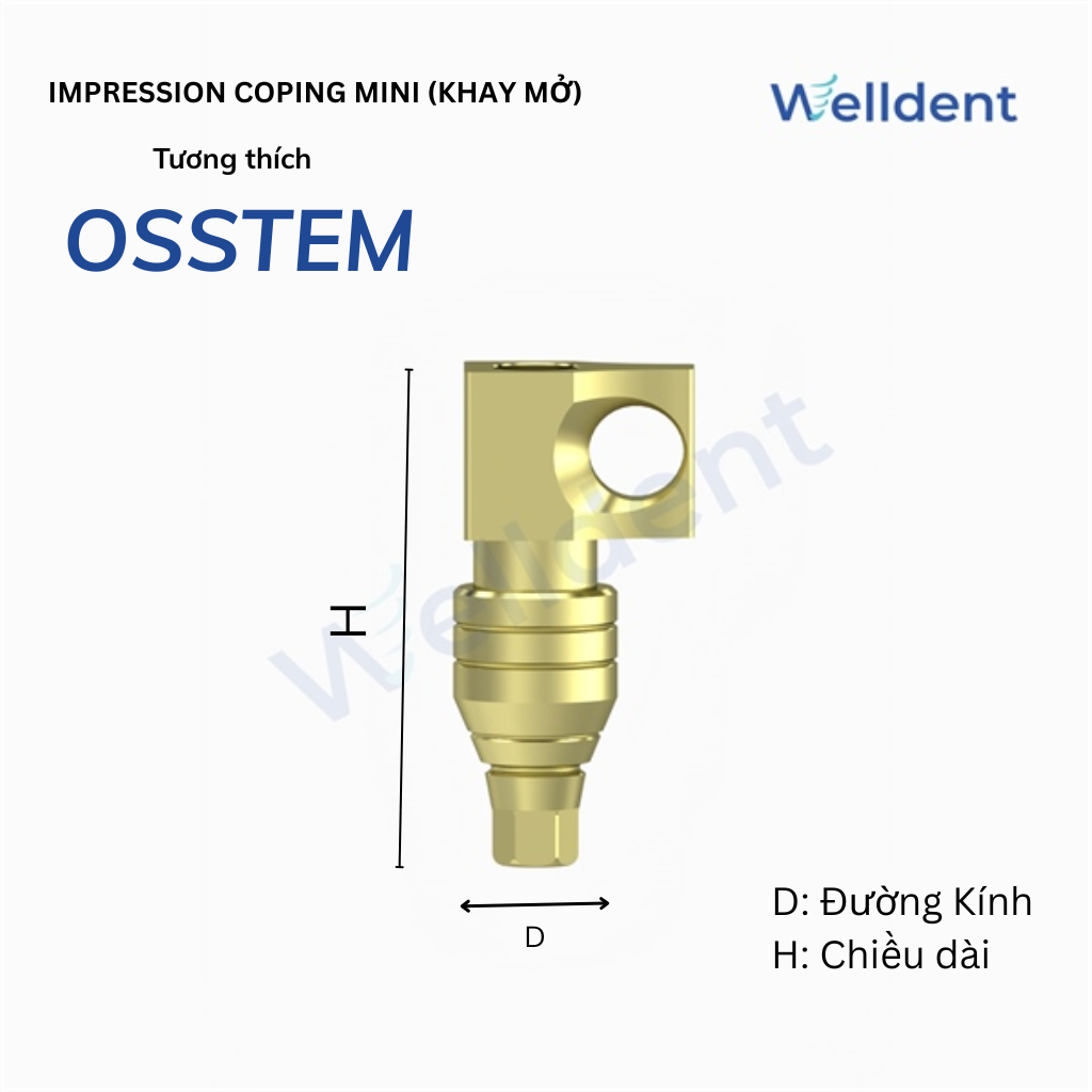 Coping lấy dấu - Mini - Khay Mở  – Tương thích với Osstem, Neobiotech ,  Hiossen, Megagen ST Mini im