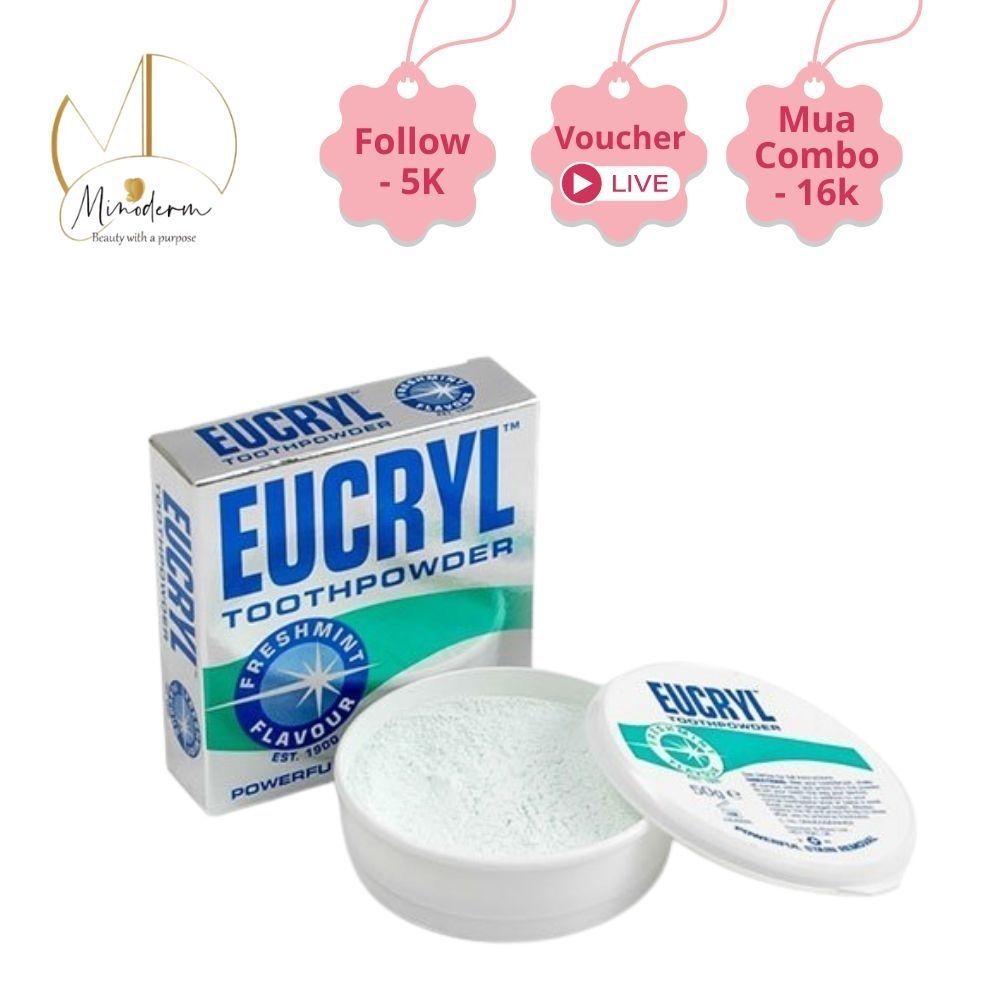 Bột trắng răng Eucryl giúp răng trắng sáng