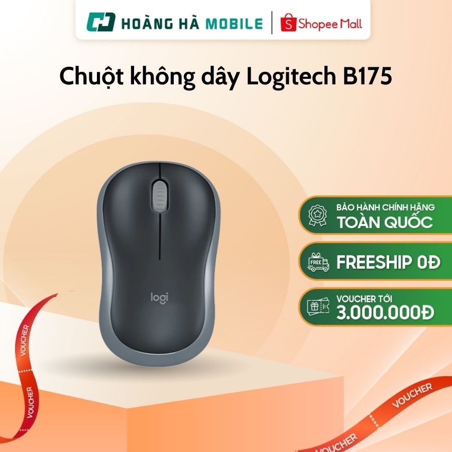 Chuột không dây Logitech B175 - Chính hãng