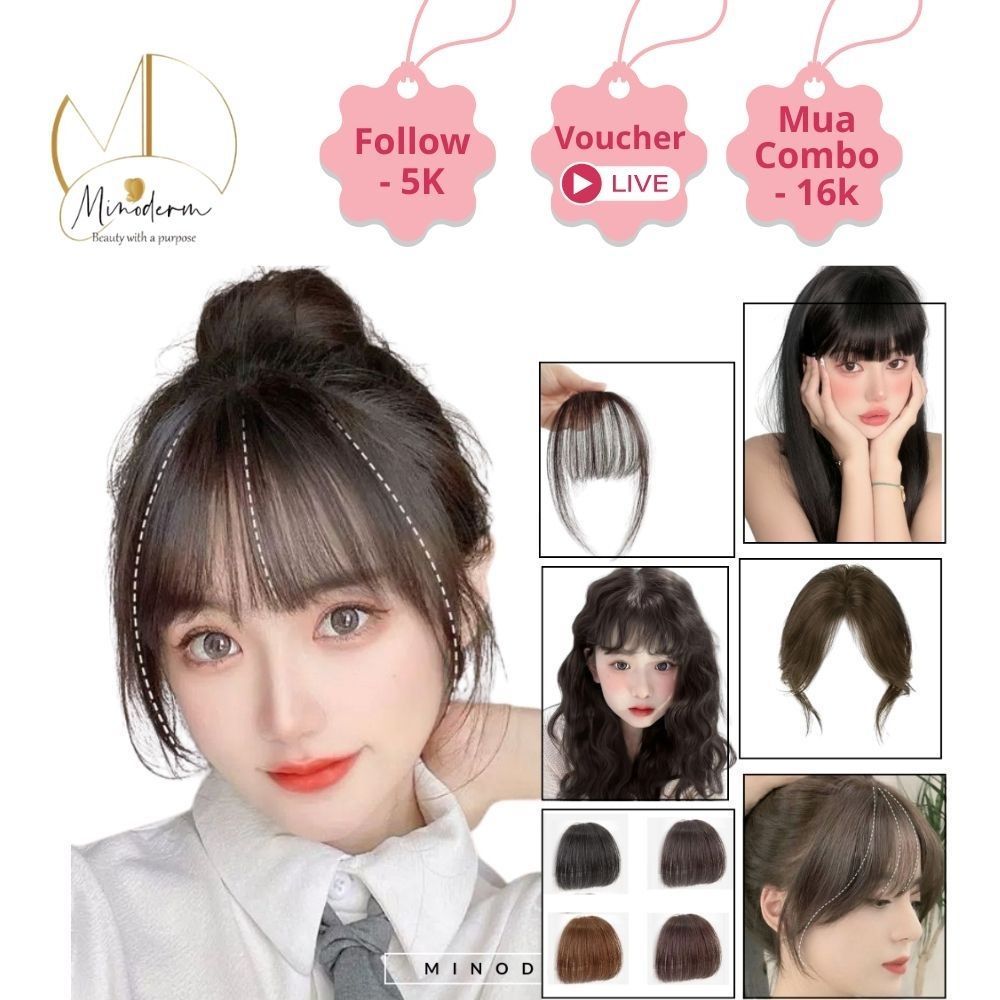 Tóc mái giả BEABIAI cho hói tự nhiên, phong cách Pháp, Hàn Quốc cho nữ