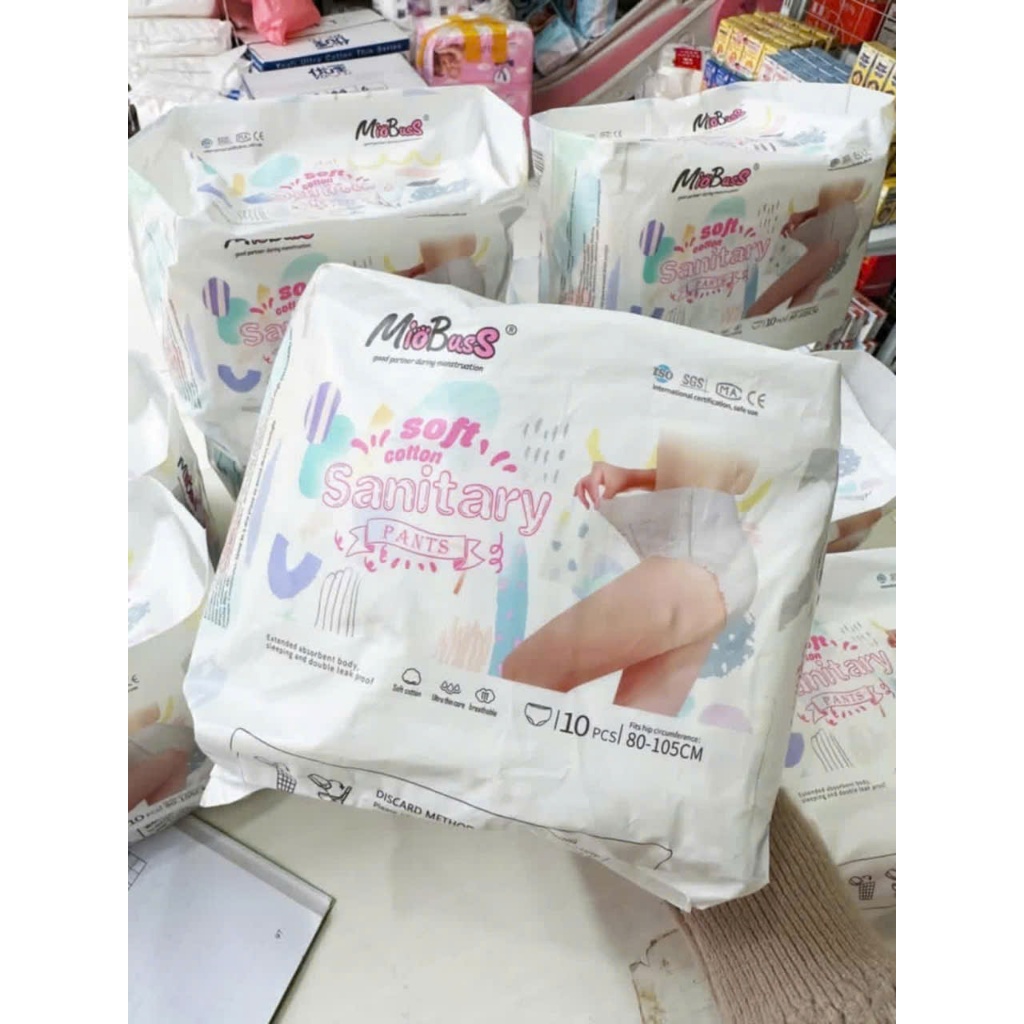 BVS Dạng Quần Miobuss Combo 20 / 50 / 100 Miếng Freesize 35–80kg | Siêu Thấm – Chống Tràn - Mặc Như 