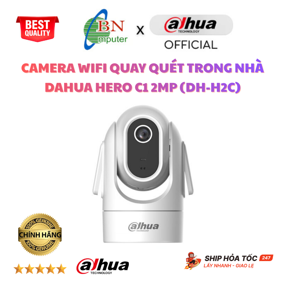 Camera Wifi 360 ĐỘ DAHUA Hero C1 2MP (DH-H2C) q