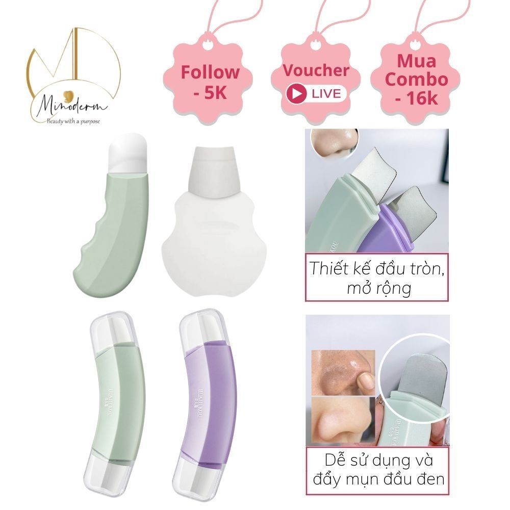 Dụng cụ cà da chết mặt BEABIAI làm sạch tế bào chết, giảm mụn đầu đen, mụn cám