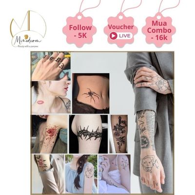 Xăm Tạm Thời Minoderm Bền Màu, Chống Nước Và Mồ Hôi, An Toàn