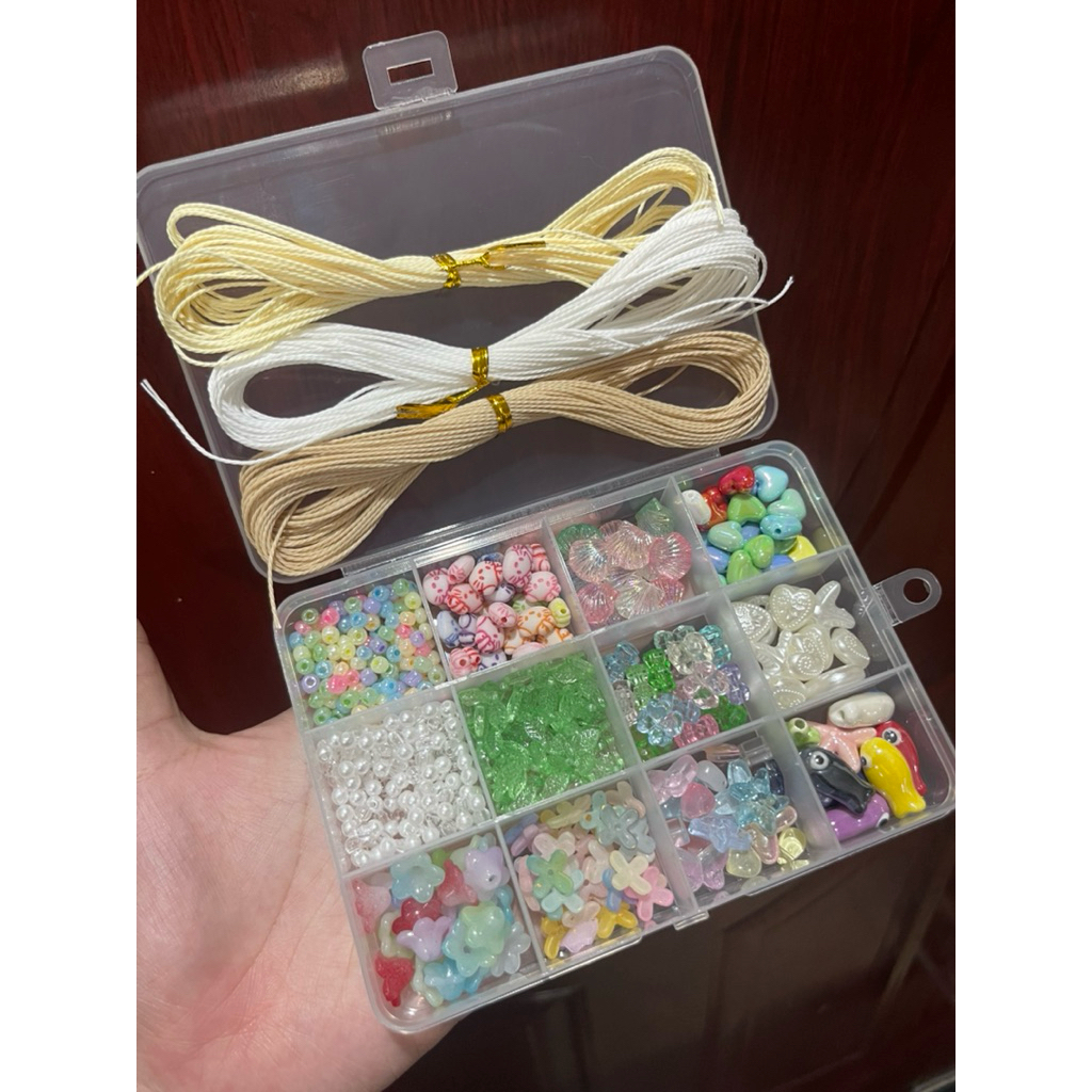✨Bộ phụ kiện làm vòng handmade – Hạt xâu & dây dù nhiều màu ✨ Tiệm Tày Vong