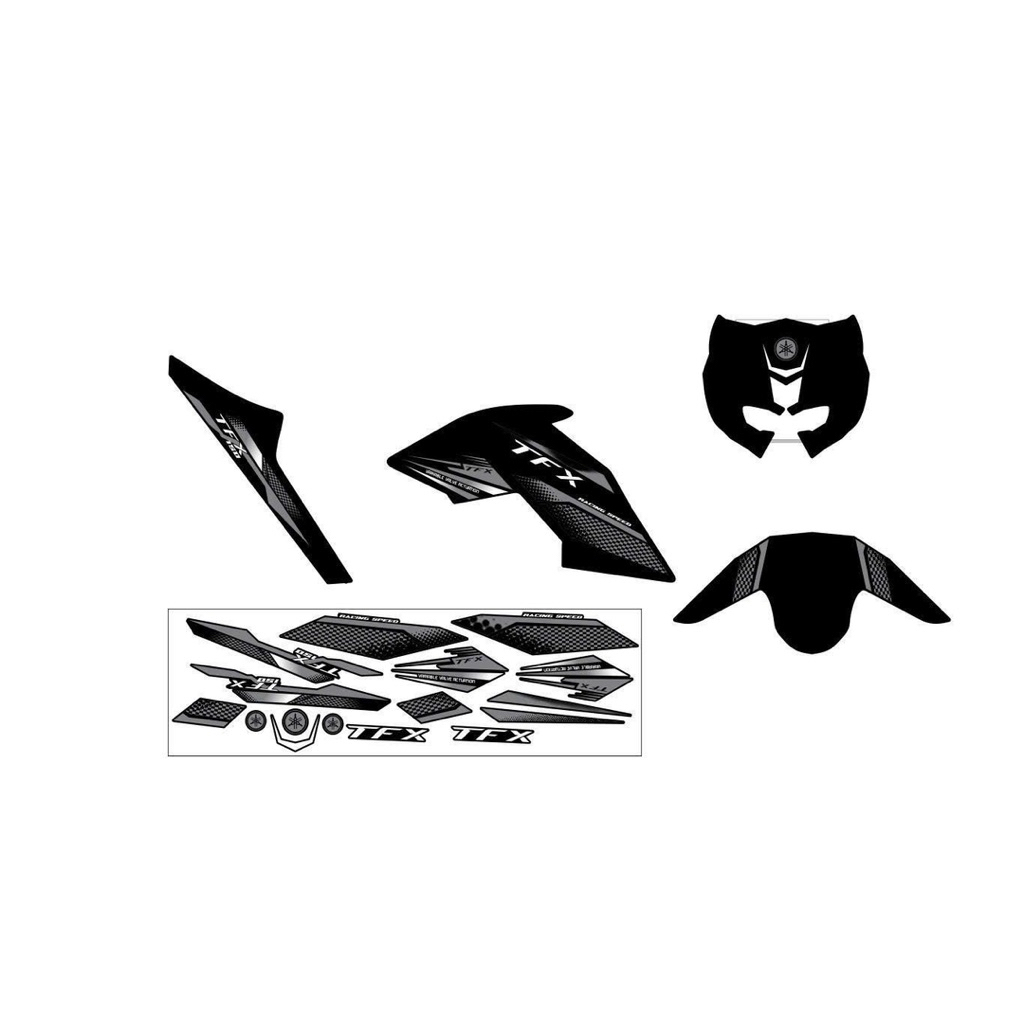 Tem xe TFX mẫu caro đen xám bản rời