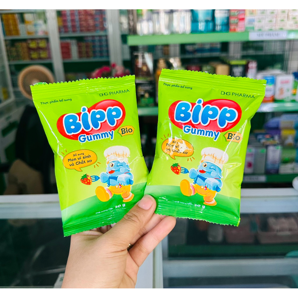 Combo 10 gói Kẹo dẻo Bipp Gummy Bio bổ sung MEN VI SINH và CHẤT XƠ hỗ trợ tiêu hóa