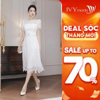 Daisy Dress - Đầm kết hoa nhẹ nhàng nữ (Không kèm đai) IVY moda MS 48M8375