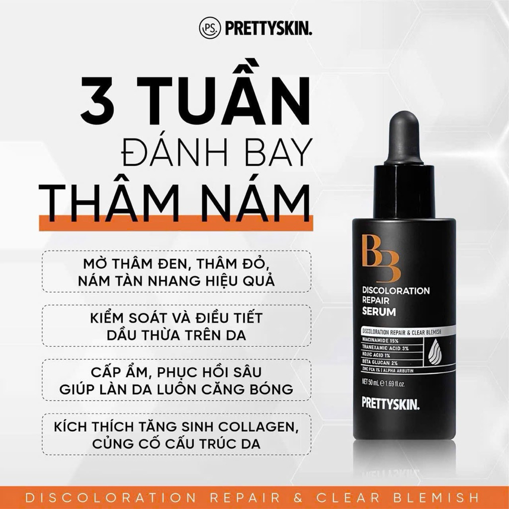 Tinh Chất B3 Discoloration Repair Serum Prettyskin