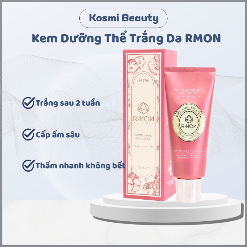 Kem dưỡng thể RMON kem dưỡng trắng da body Rmon White Label Dia Eve Cream 150ml - Kosmi Beauty