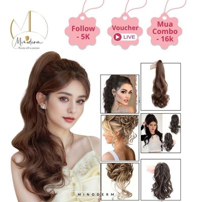 Tóc Giả BEABIAI Đuôi Ngựa, Dáng Xoăn, Thẳng tự nhiên, thiết kế kẹp tiện lợi