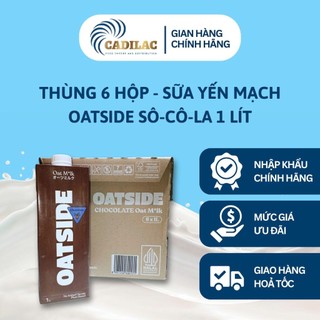 THÙNG 6 HỘP - Sữa yến mạch OATSIDE Sô-cô-la 1 LÍT