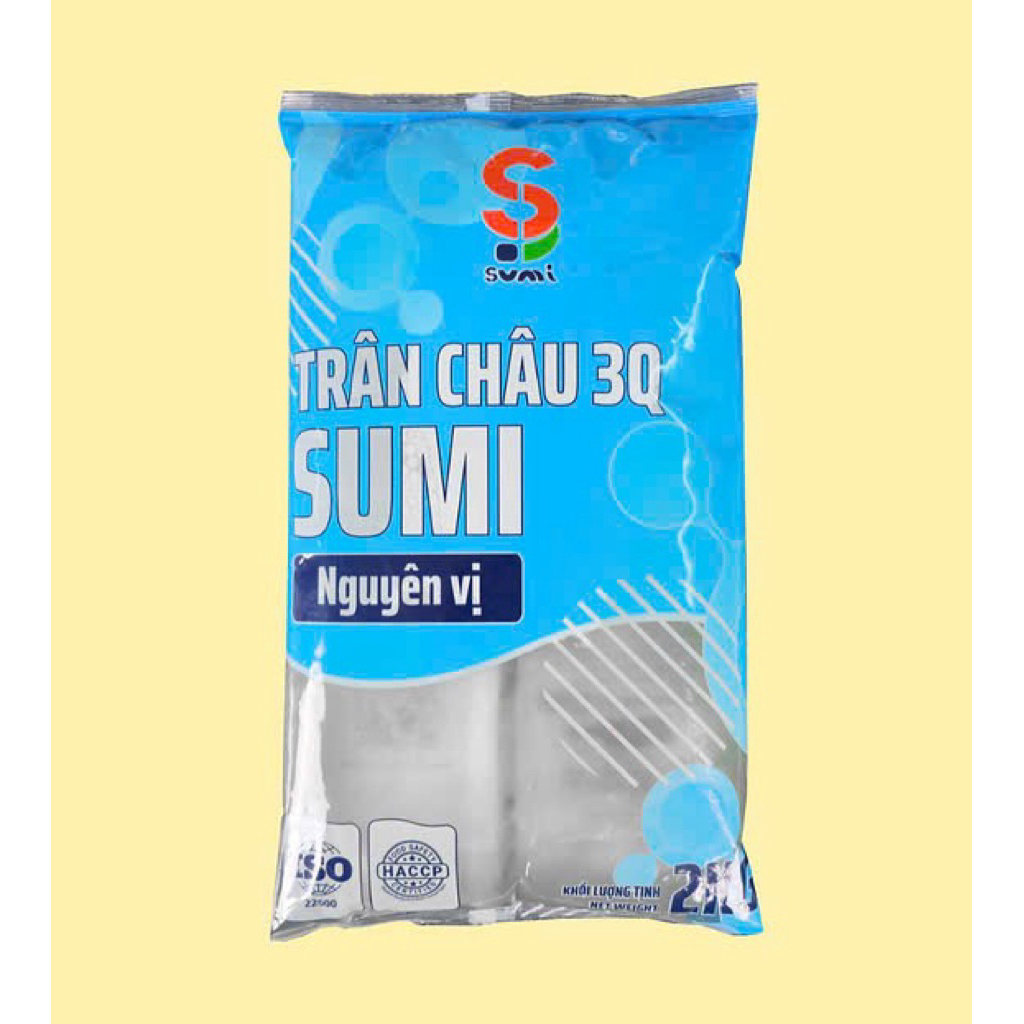 Trân Châu 3Q Trắng Sumi 2kg – Thạch 3Q Giòn Pha Trà Trái Cây & Trà Sữa