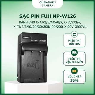 Sạc Pin NP-W126 cho Máy ảnh Fujifilm X-A1, X-A2, X-E1,X-E2, X-M1 X-T1...NP W126 NPW126s Sạc nhanh có LED báo đầy