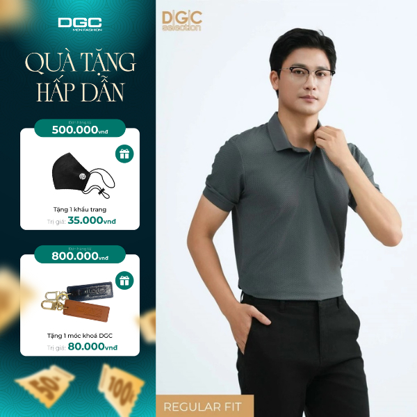 Áo Thun Polo Nam DGC Trơn Cổ Bẻ Chất Liệu Vải Cao Cấp Thoáng Mát - SAPBE52M