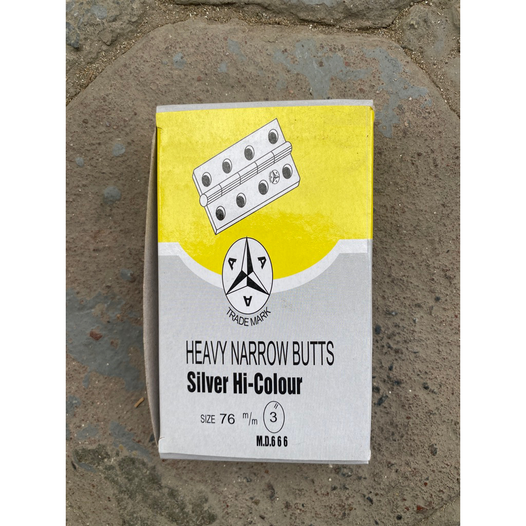 Bản lề lá sắt số 76 ( giá cả hộp 24c )3cm/7.3cm