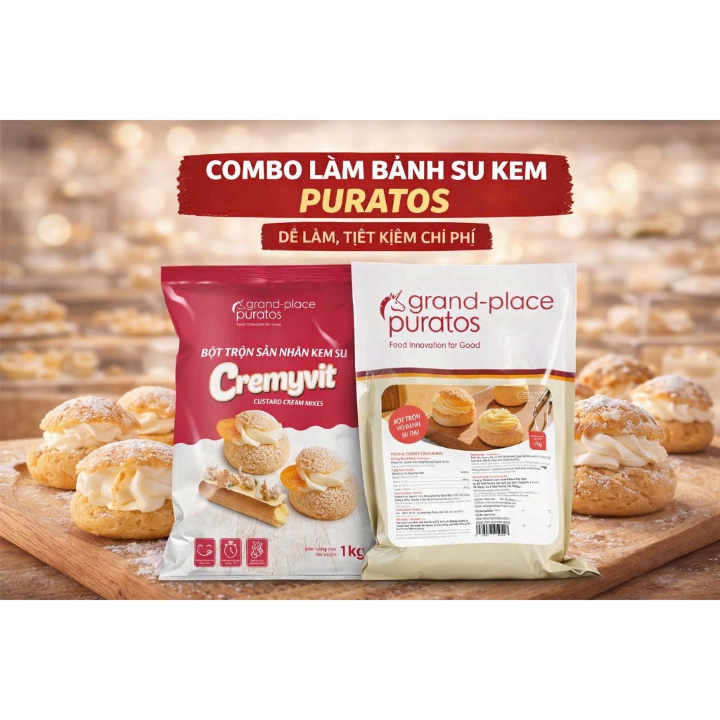 COMBO LÀM BÁNH SU KEM  PURATOS