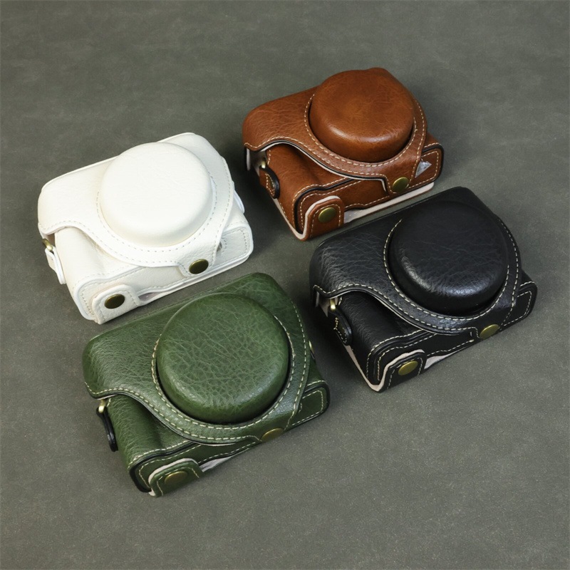 Túi đựng máy ảnh bằng da Pu cho Sony ZV1 ZV1 II ZV1F ZV1 Mark II Túi đựng máy ảnh Full Cover Có dây 