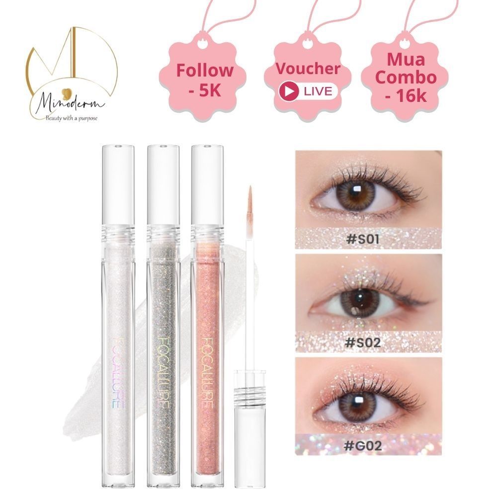 Phấn Mắt Focallure Dạng nhũ, chống thấm nước, nhanh khô, độ bão hòa cao 1pc/1.5g FA-195