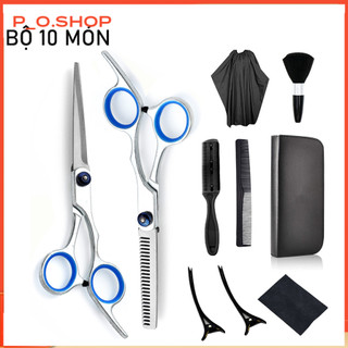 【🔥Rẻ】(Combo 10 món) Bộ kéo cắt tóc tỉa tóc nhập khẩu chất lượng cao dùng cho salon tóc chuyên nghiệp cắt tóc gia đình