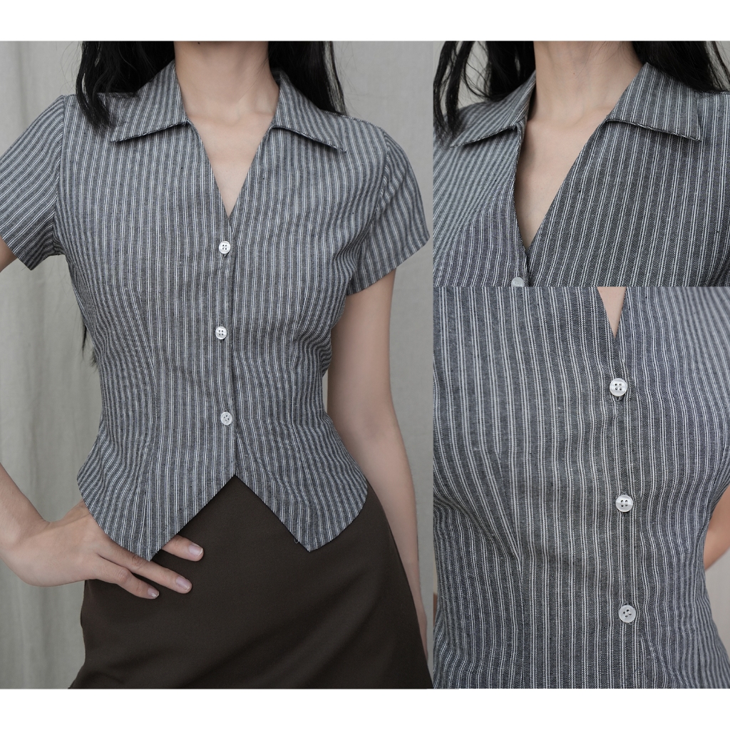 DALLA Áo sơ mi ôm 3 nút tay ngắn (SM10) Rosiya Shirt HOT! | BigBuy360 - bigbuy360.vn
