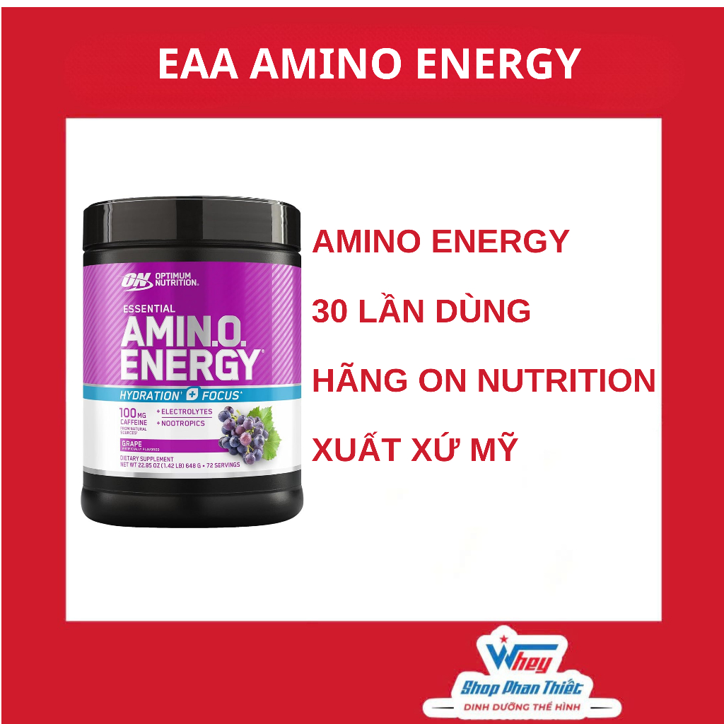 Bột Optimum Nutrition Essential Amino Enery 30 lần dùng