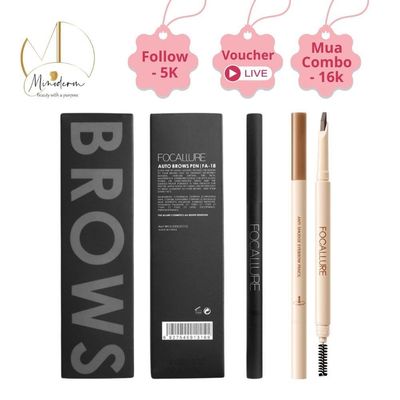 Chì kẻ lông mày FOCALLURE bền màu không thấm nước với 3 màu tùy chọn 1g FA-18