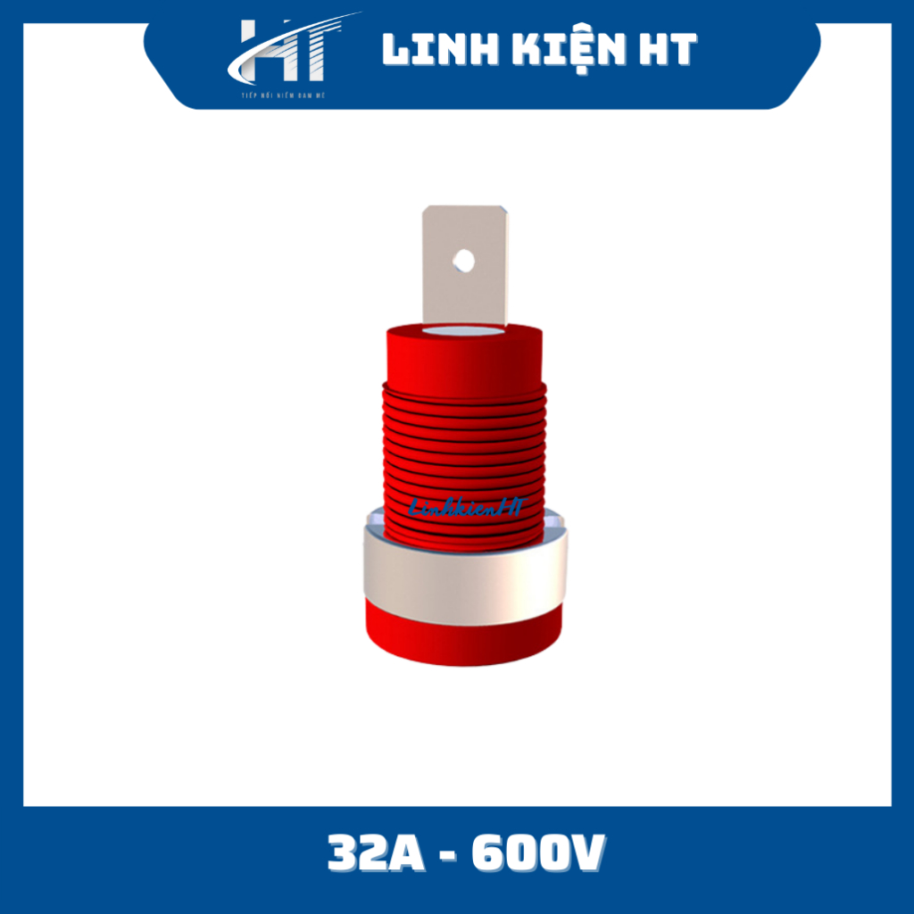 Ổ cắm bắp chuối 4mm, phích cắm chuối 4mm màu đỏ chất lượng tốt - Linh kiện HT