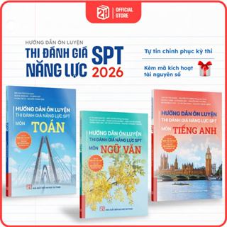 Sách Hướng dẫn ôn luyện thi đánh giá năng lực SPT ĐHSP Hà Nội, Luyện Thi SPT Toán Văn Anh - 2H Books
