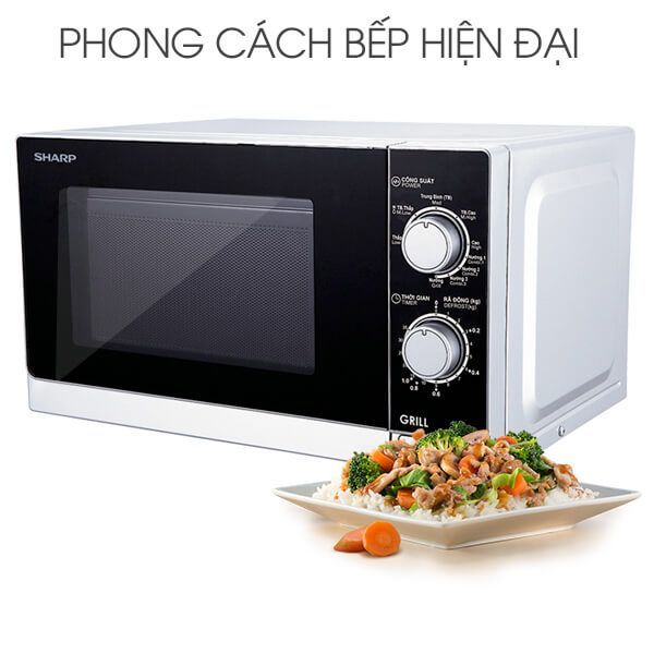 Lò Vi Sóng 20L Sharp R-G222VN-S - 5 mức công suất