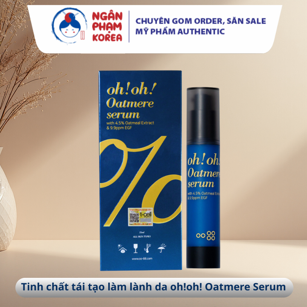 [Hàng Công Ty] Tinh Chất Tế Bào Gốc, Tái Tạo Da Oh Oh Oatmere Serum With 4.5% Oat Extract & 9,9ppm E