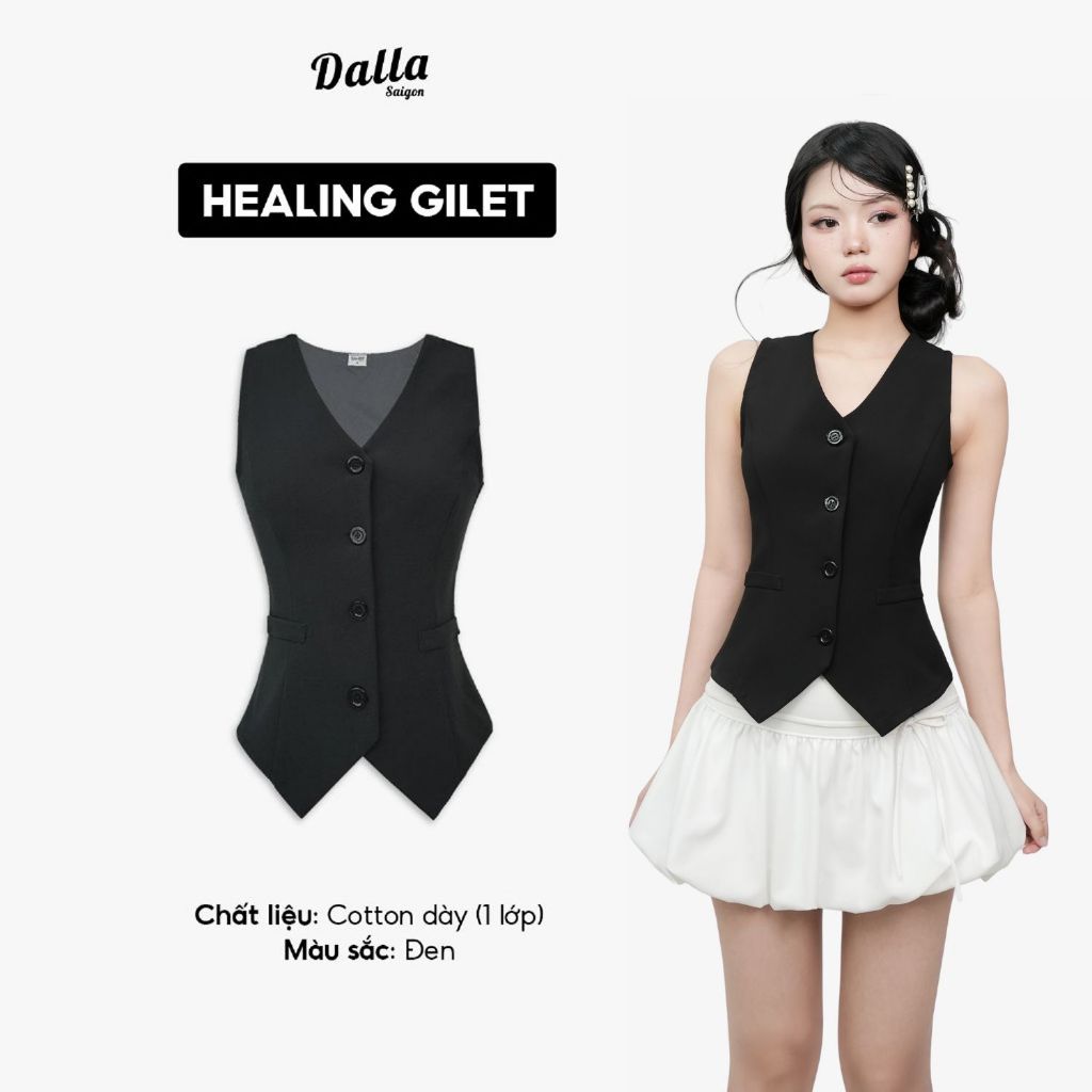 DALLA Gile cổ V phom ôm thân dài (GL06) HOT! | BigBuy360 - bigbuy360.vn