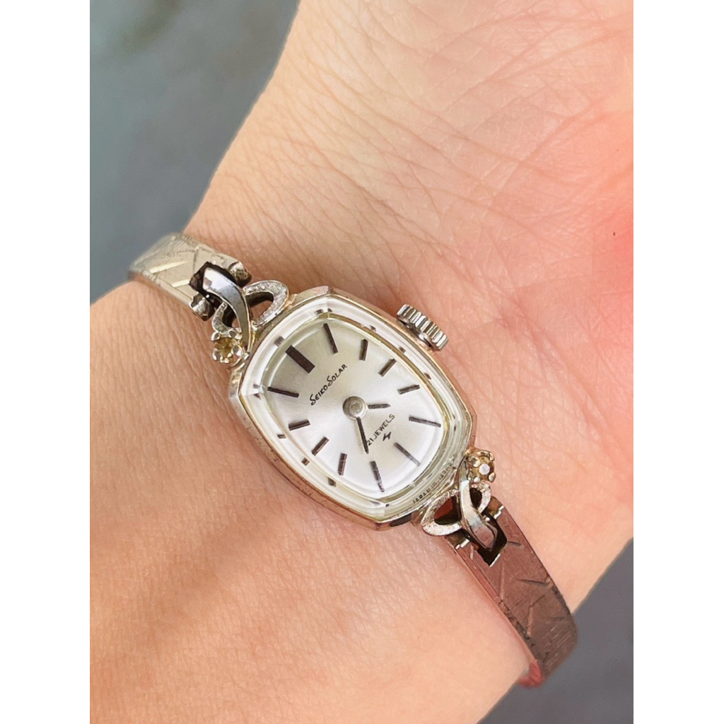 Đồng hồ Seiko Nhật CƠ CÓT tank mini siêu xinh.