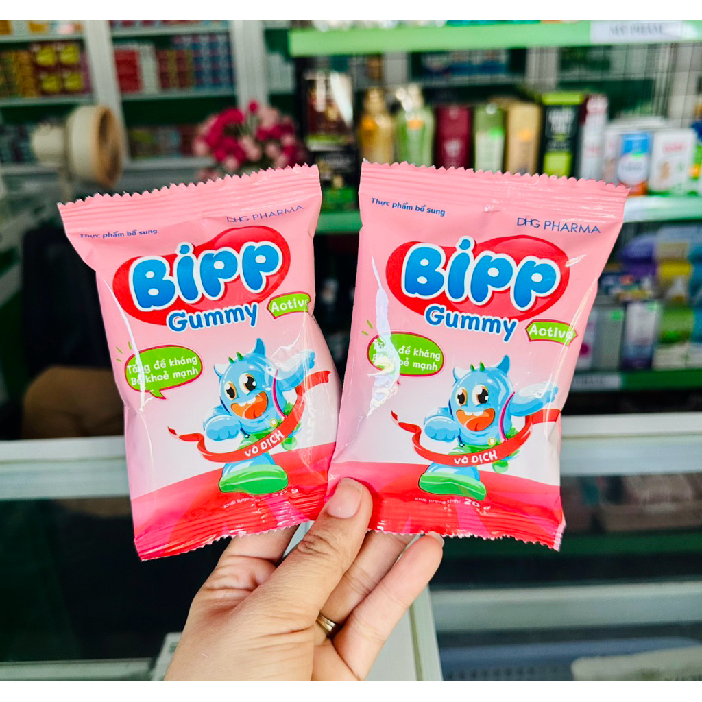 (Combo 10 gói) Kẹo Dẽo Bipp Gummy Active hỗ trợ tăng đề kháng giúp bé khoẻ mạnh