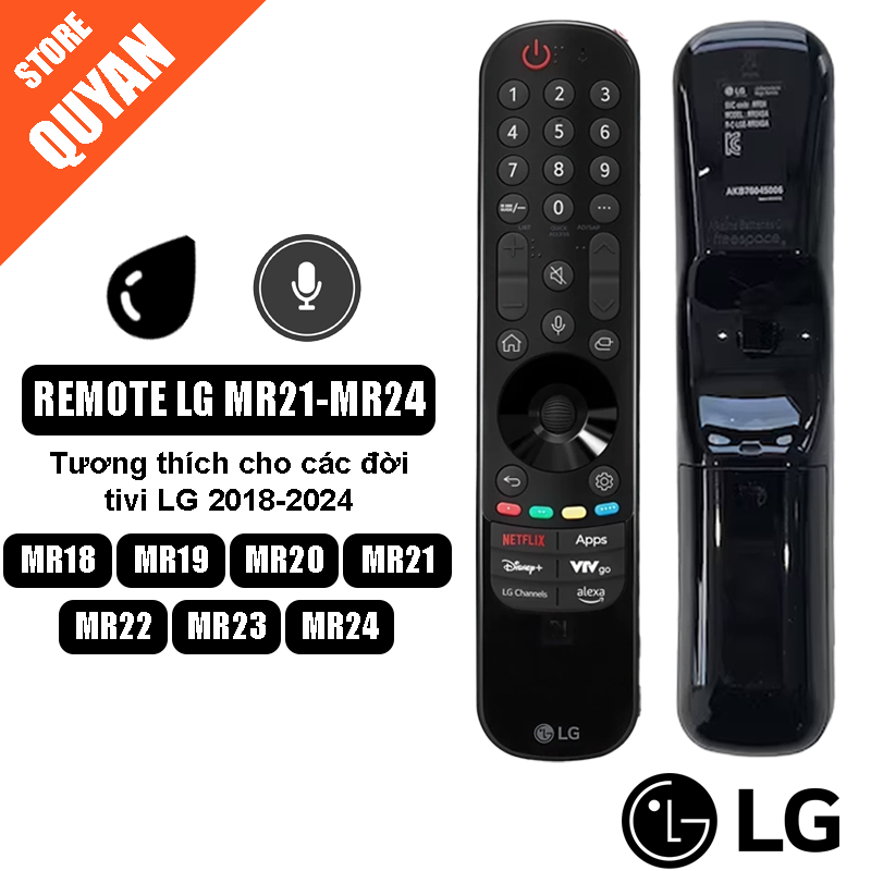 Remote TV LG MR21 MR22 MR23 MR24 dùng cho TV LG 2018-2024 có chuột bay giọng nói