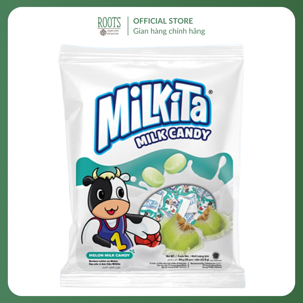 (Ship hỏa tốc) MILKITA - Kẹo Sữa Dưa Lưới, Melon Milk Candy, 30 Viên (84g)