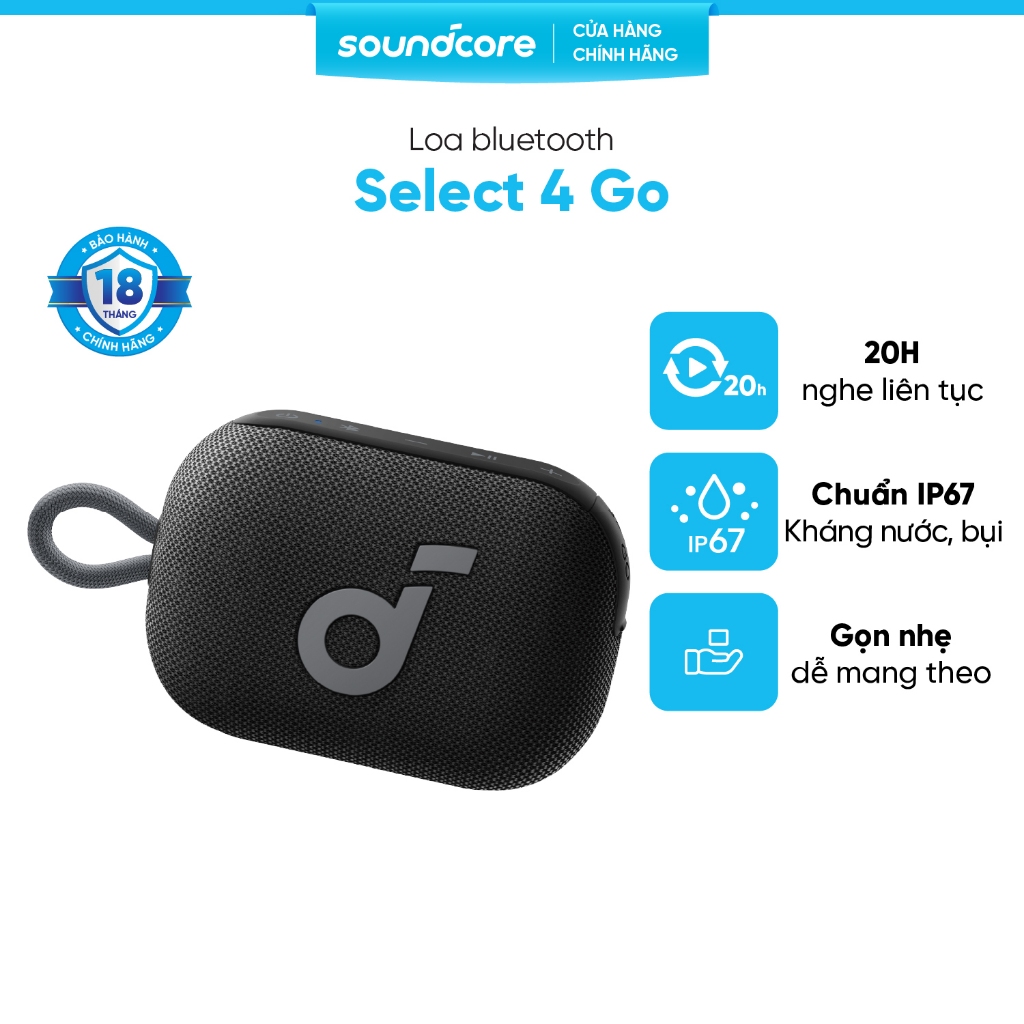 Loa bluetooth soundcore Select 4 Go | Pin 20 giờ | Kháng bụi, nước IP67 | BigBuy360 - bigbuy360.vn
